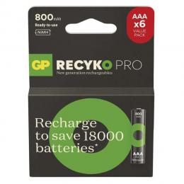 Akumulator AAA R03 800mAh NiMH 1.2V GP ReCyko Pro B6